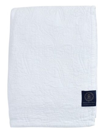 Floral Quilt White Överkast 180x260